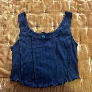 Black corset style tank top